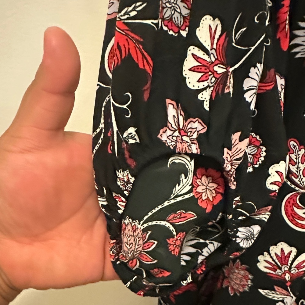 Banana Republic Black Floral Dress - Picture 8 of 9